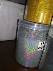 0.1MM(004inch)-Holographic Laser Silver Gold Shining ultra Fine Nail Glitter Dust Powder for Nail Polish Decoration,50g