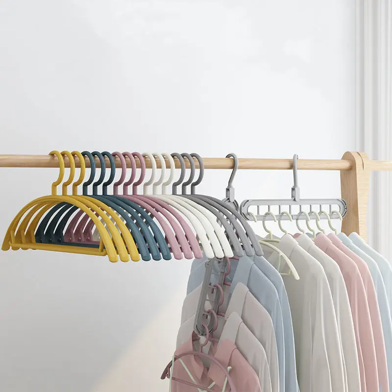 30pcs/set Clothes Hanger Household Non-slip Hanger Plastic Wide Shoulder Semi-circular Hanger Seamless Hanging Organizer