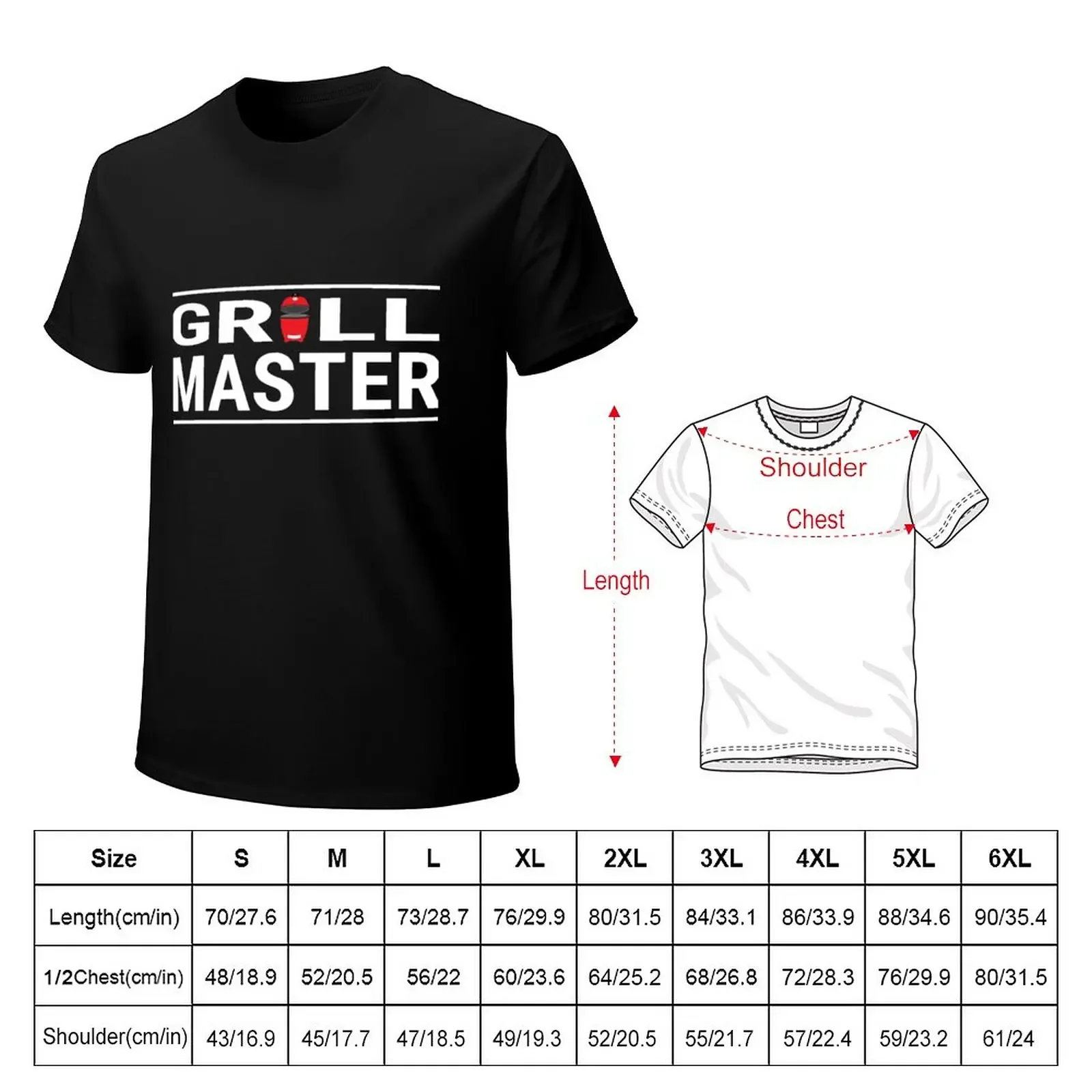 Grill Master Kamado Design T-Shirt graphics blacks cute tops oversized t shirt men