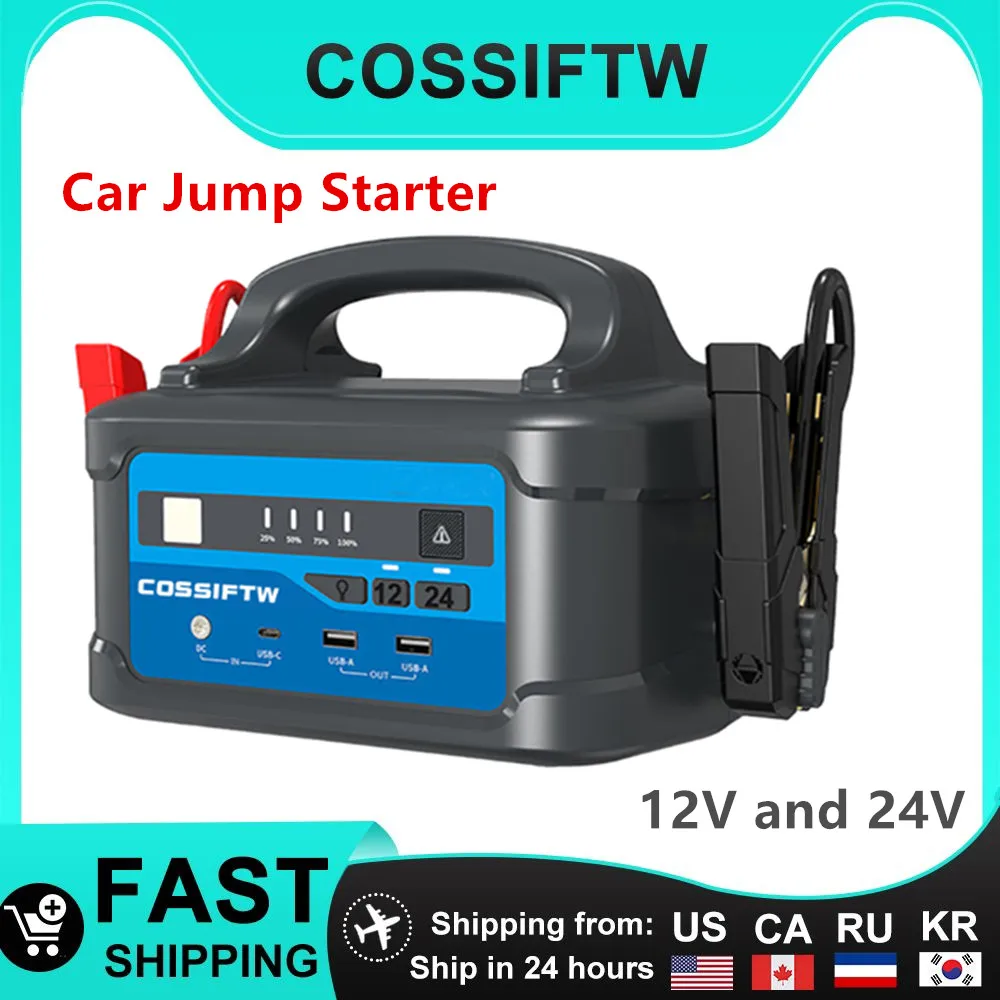 COSSIFTW 10000A Big capacity Truck jump Starter heavy duty truck 12/24 volt jump starter car battery jump starter 24V