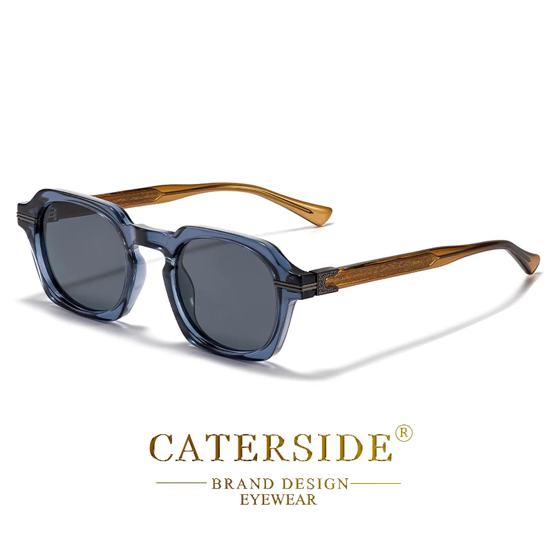 CATERSIDE Vintage Punk Herren-Sonnenbrille, Markendesign, Sonnenbrille mit kleinem Rahmen, Party, Reisen, modische Brille, Geschenk, ideale Wahl – Detail 12