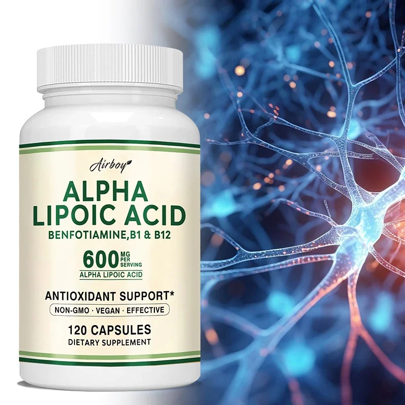 Alpha Lipoic Acid Capsules - for Nerve, Energy & Metabolism Support, Promotes Cardiovascular Health, Antioxidant