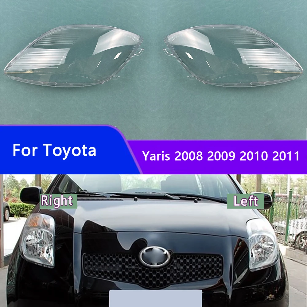 

For Toyota Yaris 2008 2009 2010 2011 Car Accessories Headlamp Cover Transparent Lampshade Headlight Shell Lens Plexiglass