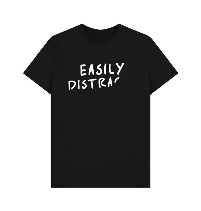 

Black Casual Loose Fit T-Shirt for Daily Wear