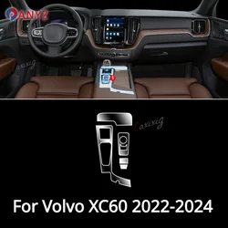 For Volvo XC60 2022-2024 Car interior Accessories film transparent TPU Navigation Gear Panel Center Console Anti-scratch resist