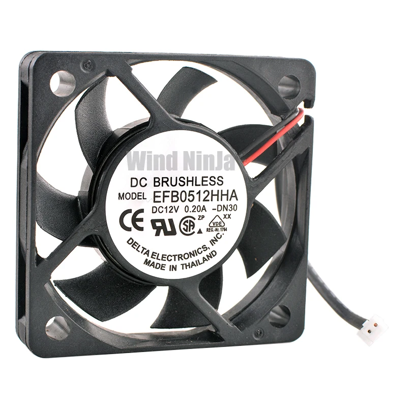 

EFB0512HHA 5cm 50mm fan 50x50x10mm DC12V 0.20A Ball Bearing Axial Fan Cooling Fan For Power supply chassis CPU