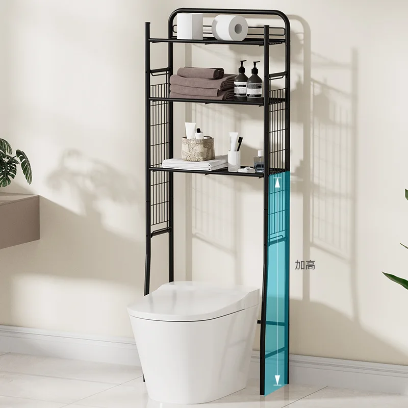 Cross-border wrought iron cleaner storage washing machine toilet holder household toiletries bathroom multi-layer simple furnitu
