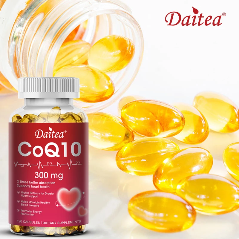 Koenzim Q10 - 300 Mg, Mendukung Energi, Kemampuan Kognitif dan Kesehatan Jantung, Otak dan Sel, Antioksidan, Meningkatkan Kualitas Tidur