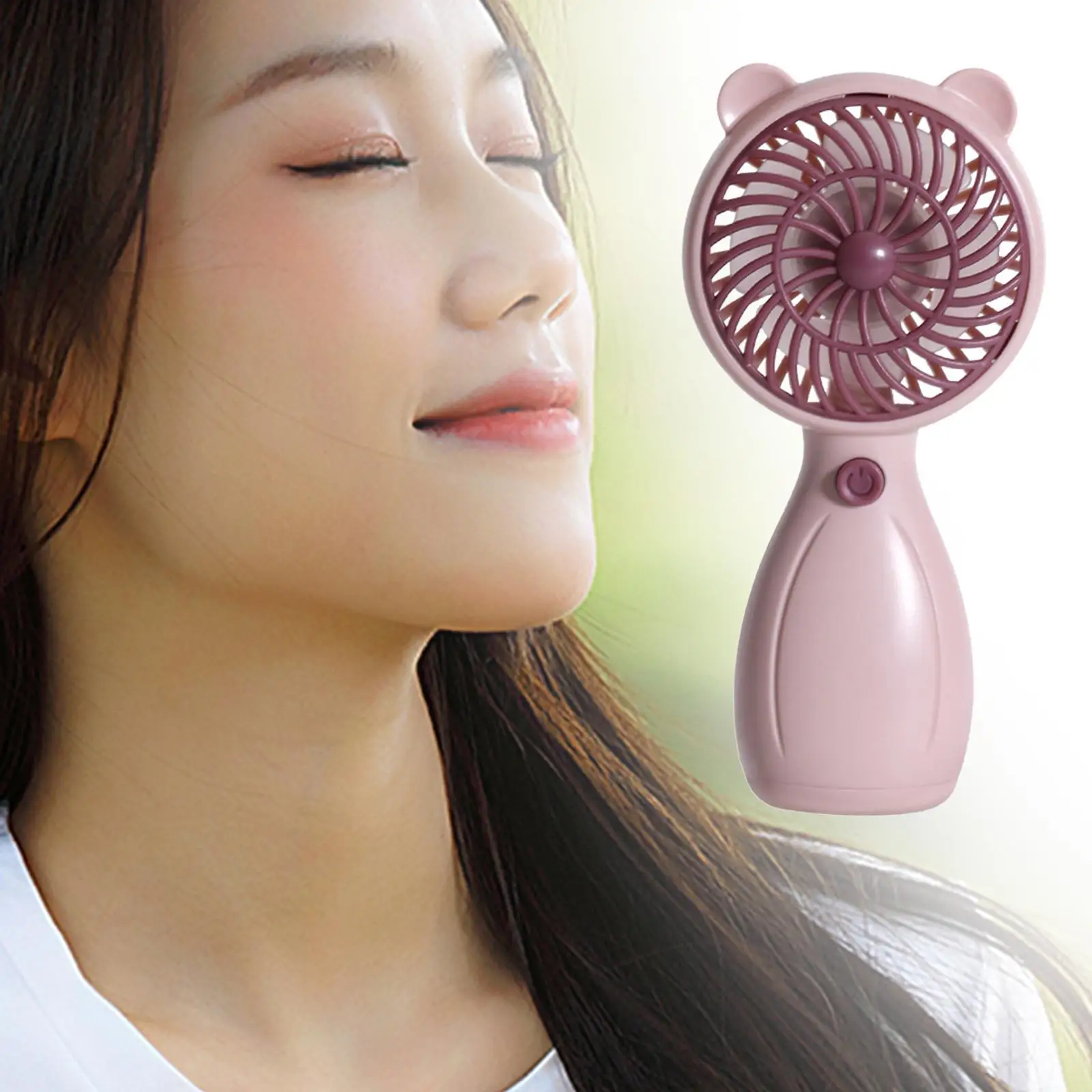 Portable Handheld Fan Cute Summer Tabletop Lightweight Pocket USB Fan Mini Cooling Fan for Outdoor Hiking Home Office Travel
