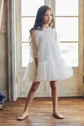 Flower Girl Dress Fluffy Little Baby Tulle Skirt Lovely Princess Ball First Communion Dress Kids Birthday Present Evening Gowns