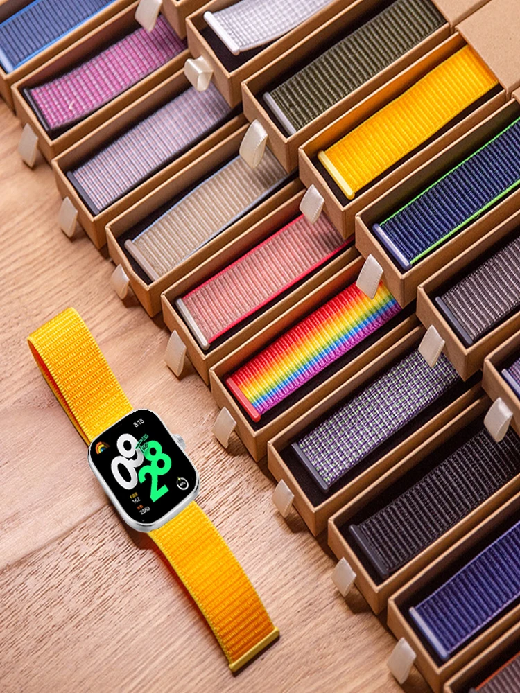

Ремешок нейлоновый для Xiaomi Redmi Watch 4, оригинальный спортивный Воздухопроницаемый сменный Браслет для mi band 8 pro, аксессуары для браслета