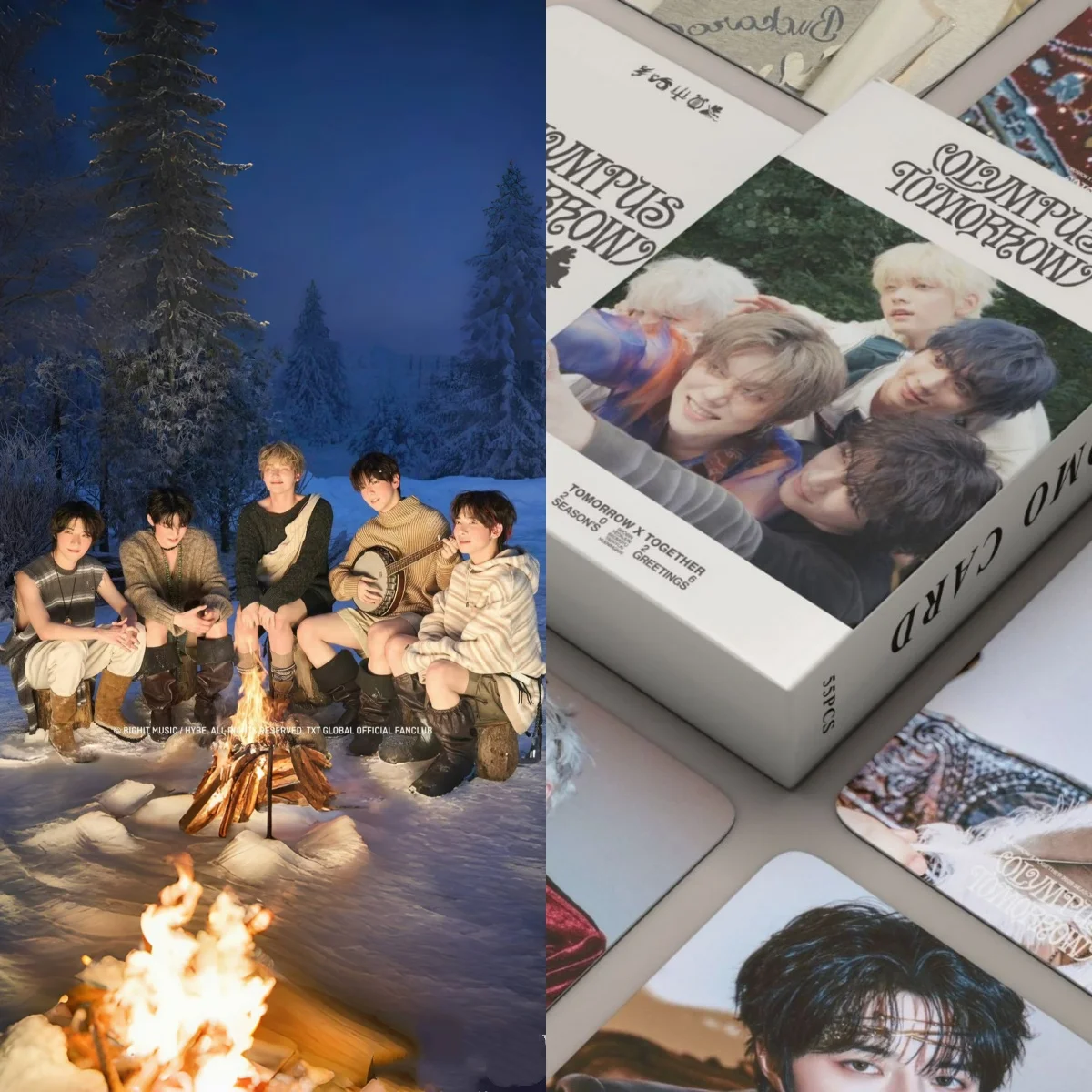 

Эксклюзивные новые ломо-карточки MOA, 55 шт., K-pop, популярная мальчиковая группа SOOBIN YEONJUN BEOMGYU, коллекция «2026 SEASON'S GREETINGS», лазерные фотокарточки TAEHYUN
