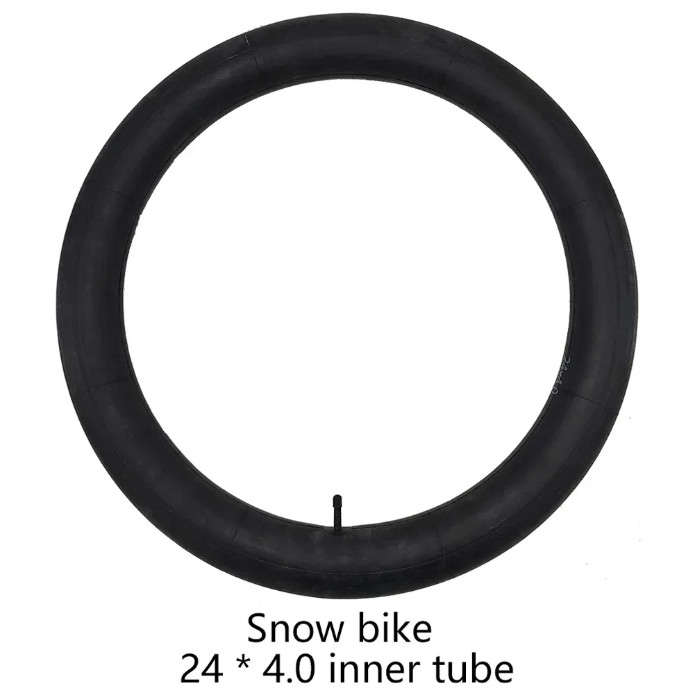 Snow Bicycle Inner Tube 20x4.0 24x4.0 26x4.0 For Fat Bikes E-Bikes Rubber Tire Snow Beach Bike Tyre Cycling Accessories Parts