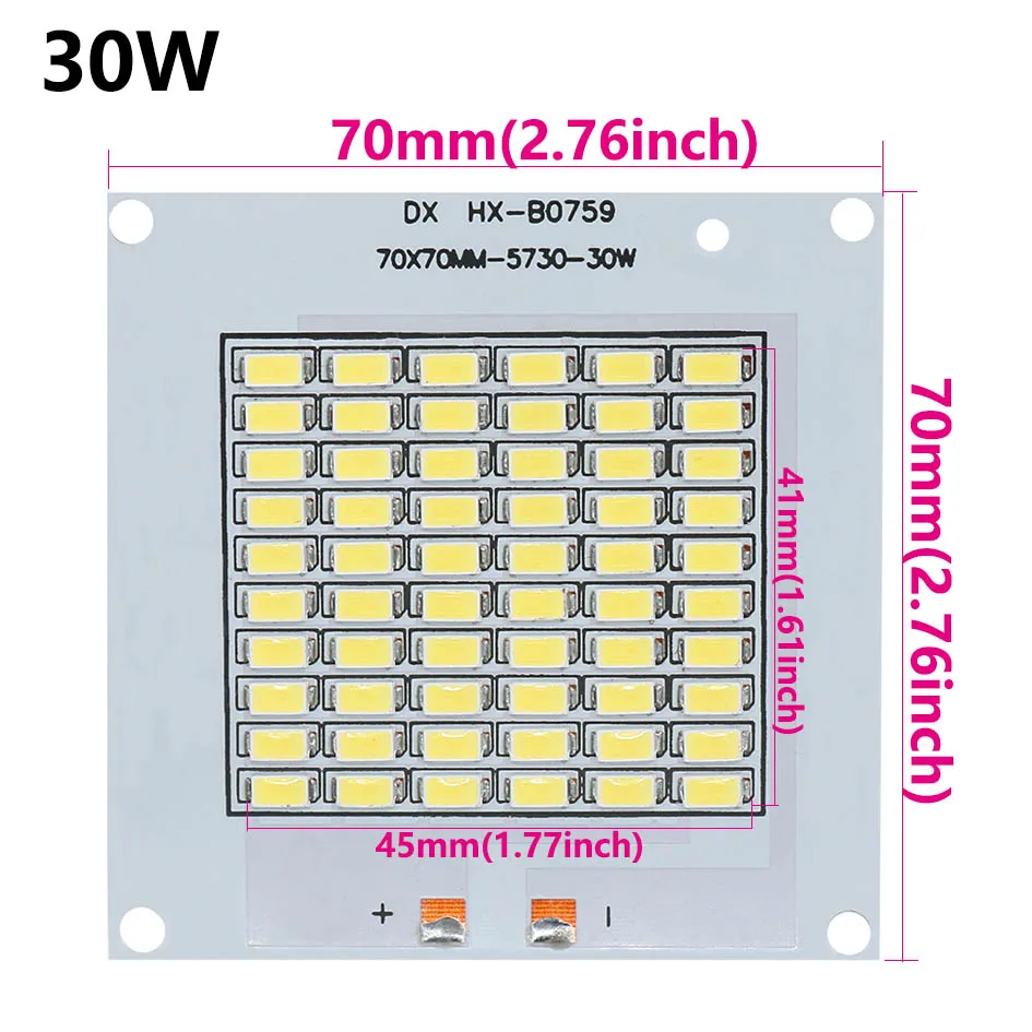 Imagem -04 - Chip Led Smd5730 Placa Smd 10w 20w 30w 50w 100w 150w 200w Smart ic 3236v para Iluminação Exterior Holofotes Branco Frio