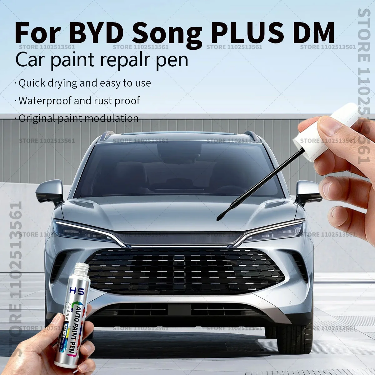 ل BYD أغنية زائد DM قلم إصلاح طلاء السيارات اللمس حتى مزيل الخدوش لتقوم بها بنفسك اكسسوارات السيارات الأبيض WAZ الأحمر BYC الأسود BBB الأزرق STD