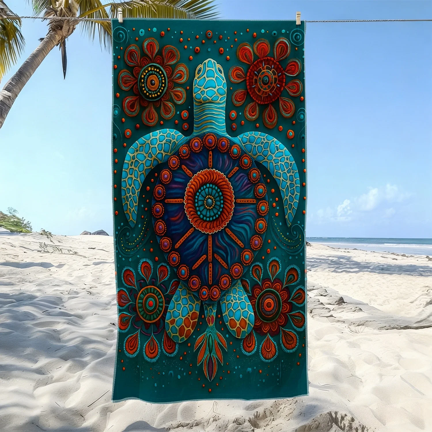 1PC strandhanddoeken met oceaa - Travel Yoga Accessories recensie en prijs