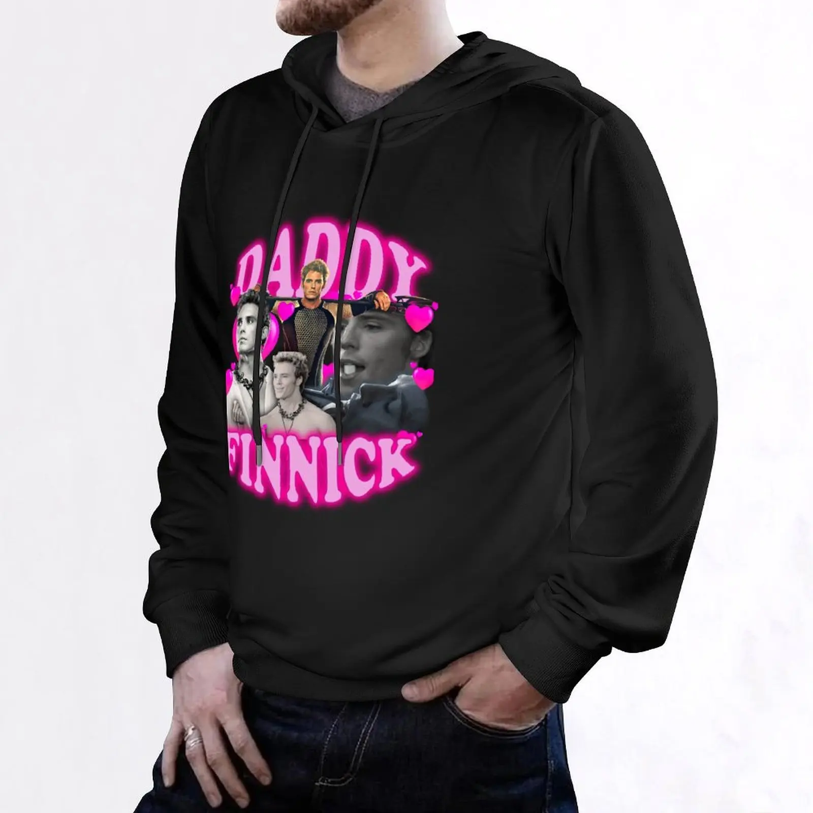 معطف رجالي بقلنسوة من Daddy Finnick ملابس كورية عصرية للرجال على الطراز الياباني بقلنسوة للرجال