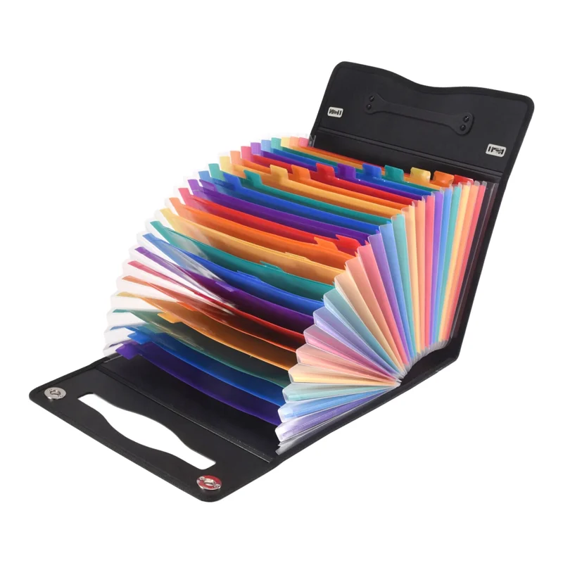 

AB97-24 Pockets Expanding File Folder Accordian File Organizer,Plastic Paper Document Receipt Organizer For Business, Office