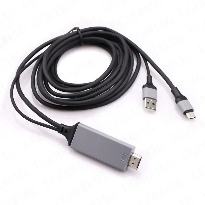 2M Type C Cable Android Phone to TV Adapter USB C HDMI-Compatible Video Link For Dell ASUS Samsung S21 S8 S9 S10 Plus for Huawei