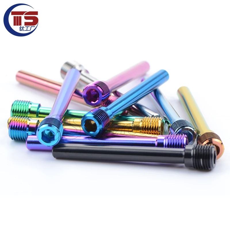 TS 2 قطعة/10 قطعة مصنع التيتانيوم سبائك التيتانيوم الفرجار مزلاج كاواساكي نيسين الفرامل الخلفية الفرجار مزلاج لا الصدأ GR5