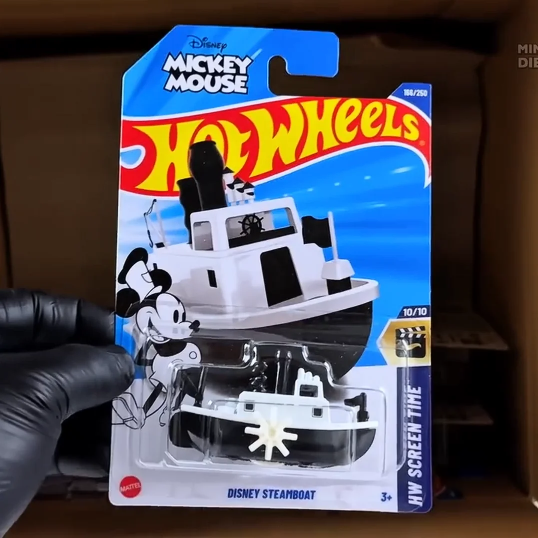 

2025-166 Hot Wheels Cars 2025H DISNEY STEAMBOAT 1/64 Metal Die-cast Model Toy Vehicles