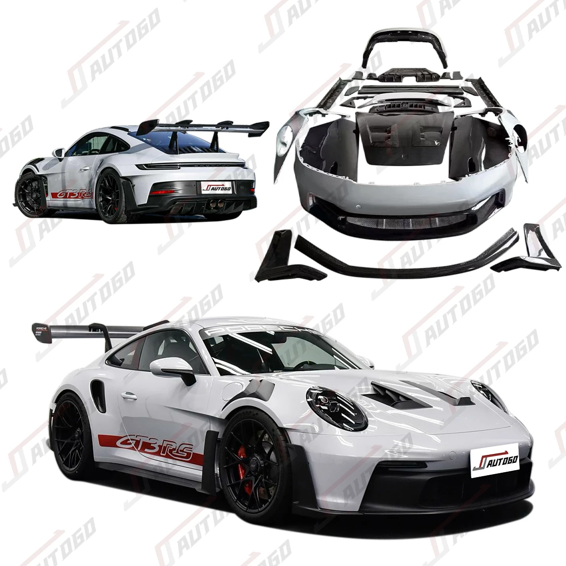 

2025 New Design Dry Carbon Fiber Body Kit for 911 992 2019 2020 2021 2022 2023 2024 Upgrade to GT3 RS Style Bumper Assembly Assy