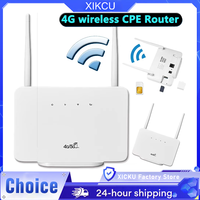 4G Wireless Router 300Mbps 4G Router Wireless Modem External Antenna with Sim Card Slot EU Plug for Home Travel Work