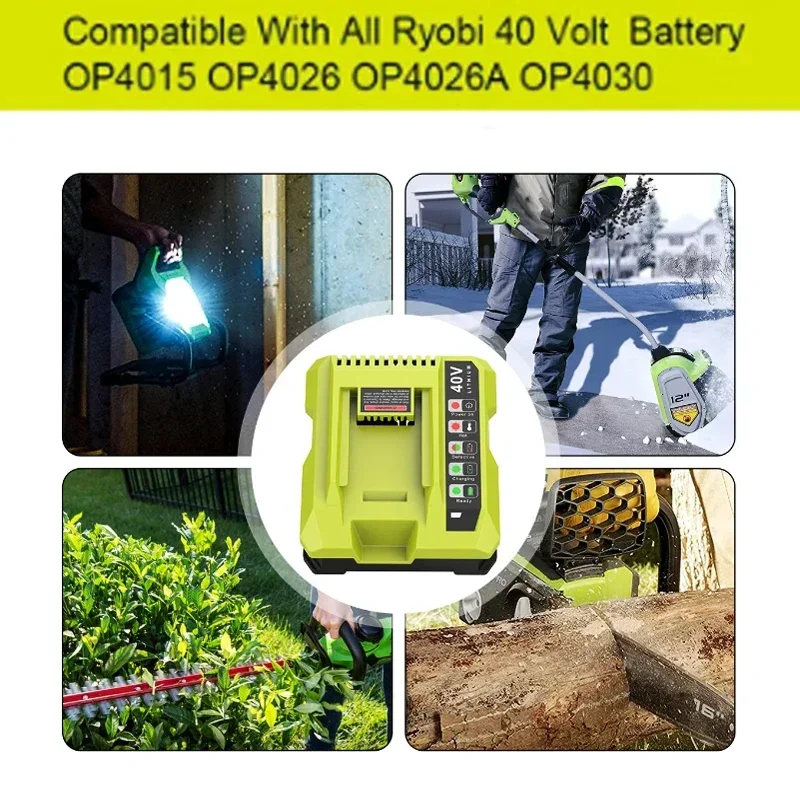 100% Brand New Charger for Ryobi OP401 40V Lithium-Ion Battery OP4015 OP4026 OP4026A OP4030 OP4040 OP4050 OP4050A OP4060 OP40261