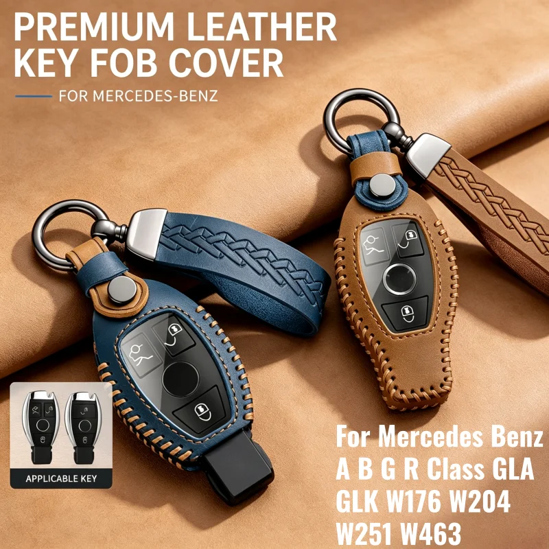 For Mercedes Benz A C E S Class GLS GLA GLK GLC CLS CLA W204 W221 W212 W205 W176 Car Smart Key Case Cover Shell