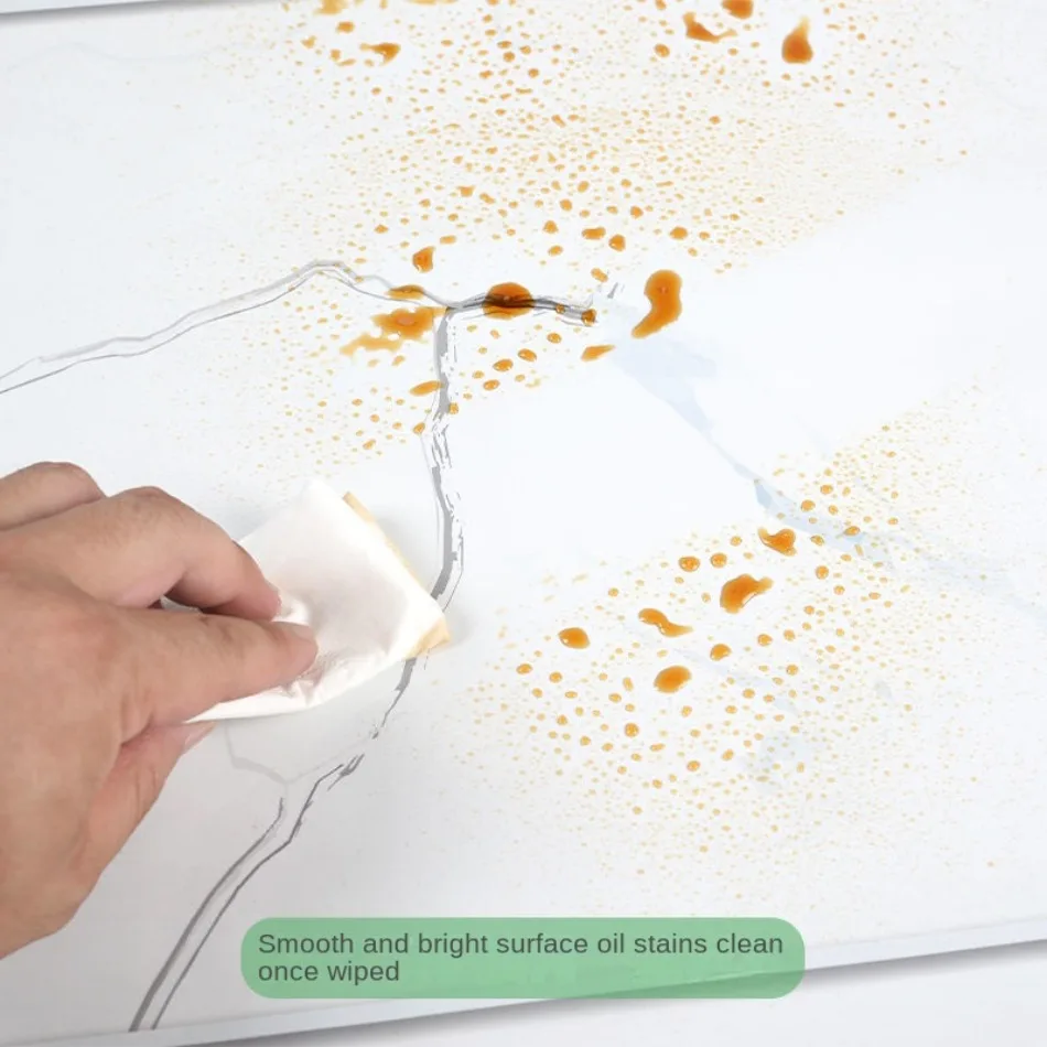 Bathroom Waterproof Thickening Self Adhesive Faux Marble Tegel Wallpaper Cuisine Kitchen Cabinets Table Top Oil Proof Stickers
