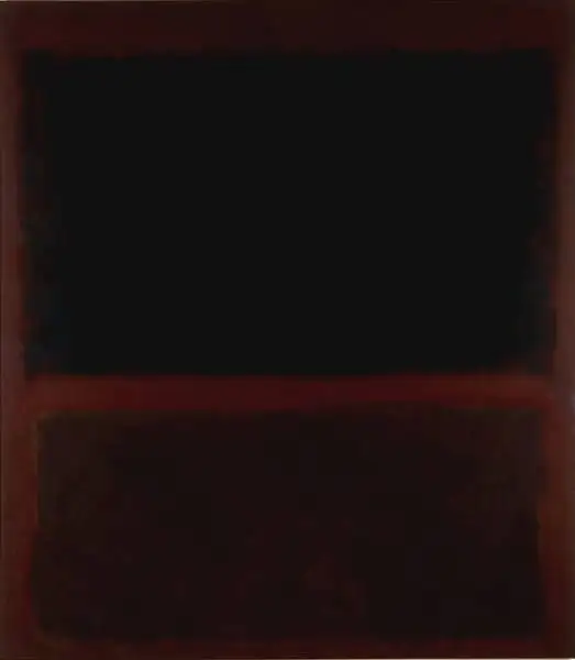 100% handmade high quality Abstract Oil Painting Reproduction on Linen Canvas,black on dark sienna on purple by Mark Rothko,