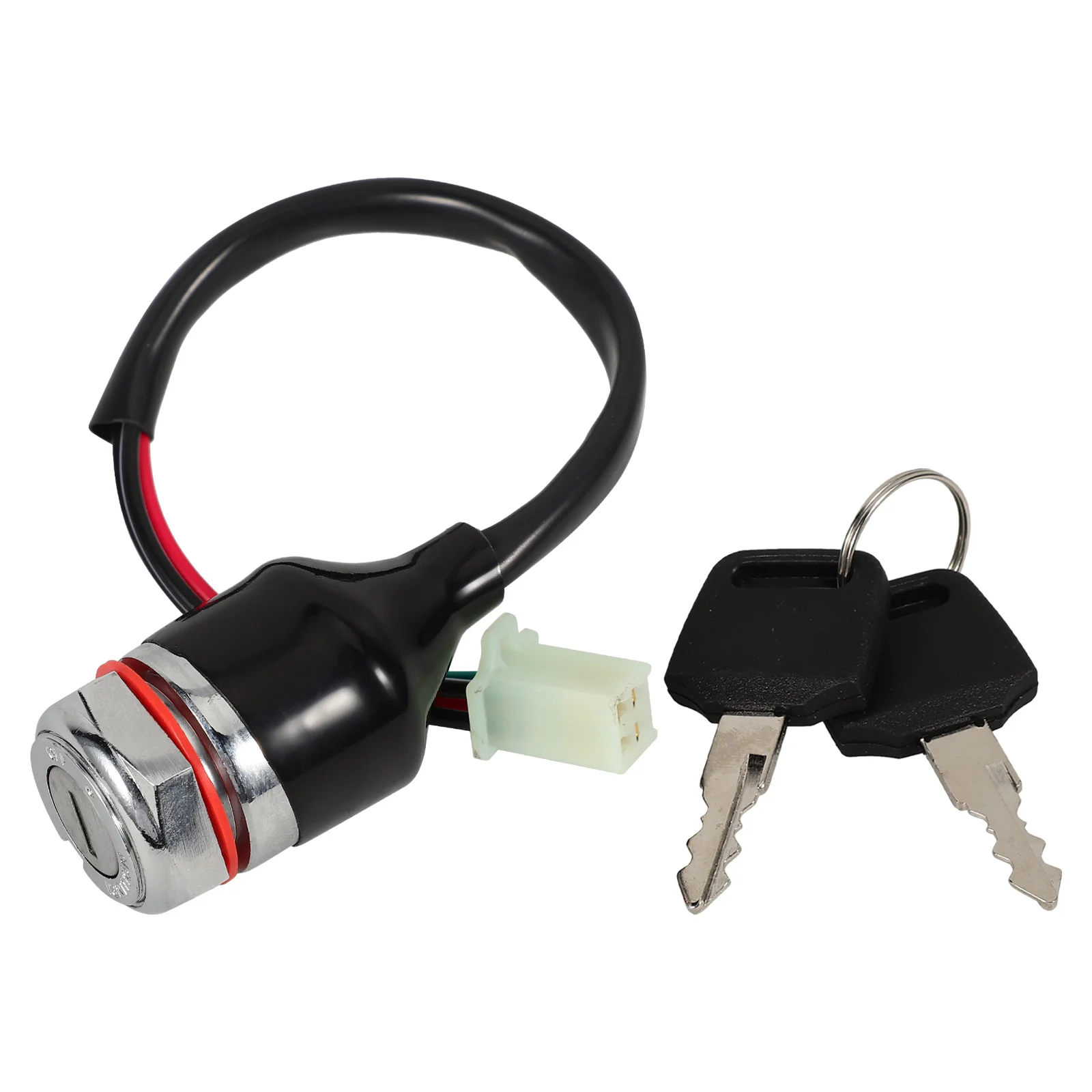 

Universal 4-Wire Ignition Switch Replacement For Off-Road Vehicles Durable Rubber Steel Copper Construction Reliable Locking