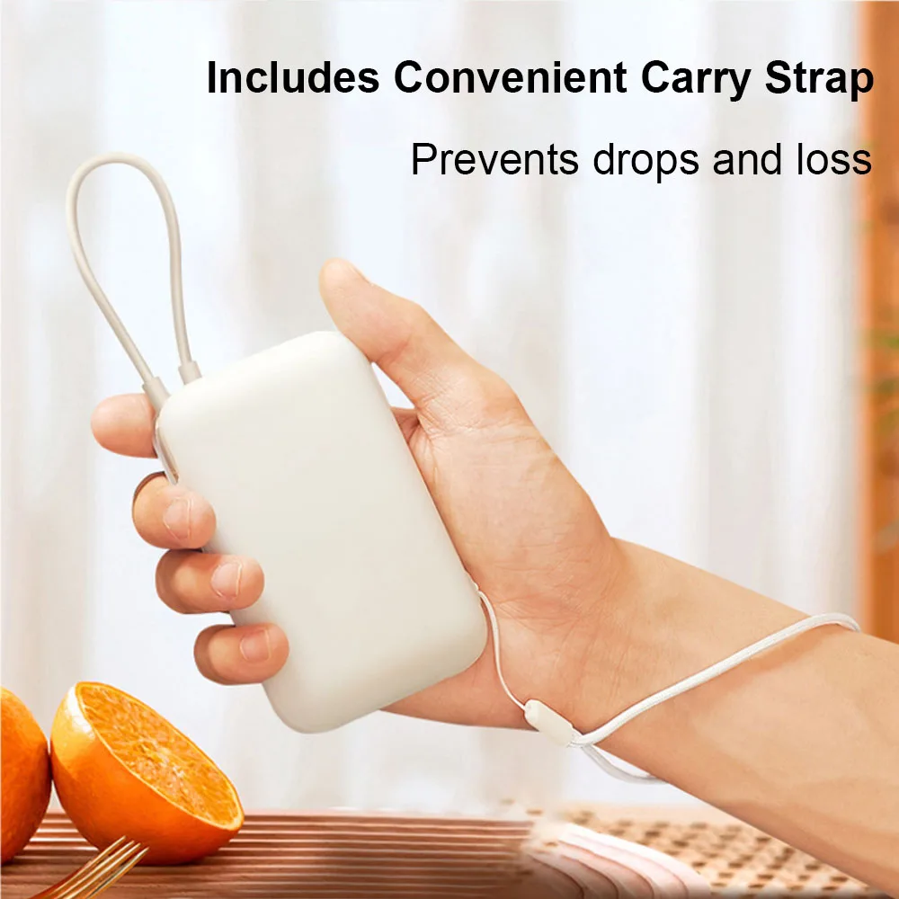 

Shockproof Silicone Case for Xiaomi Built-in Cable Power Bank 10000mAh P15ZM Dustproof Protective Power Bank Case