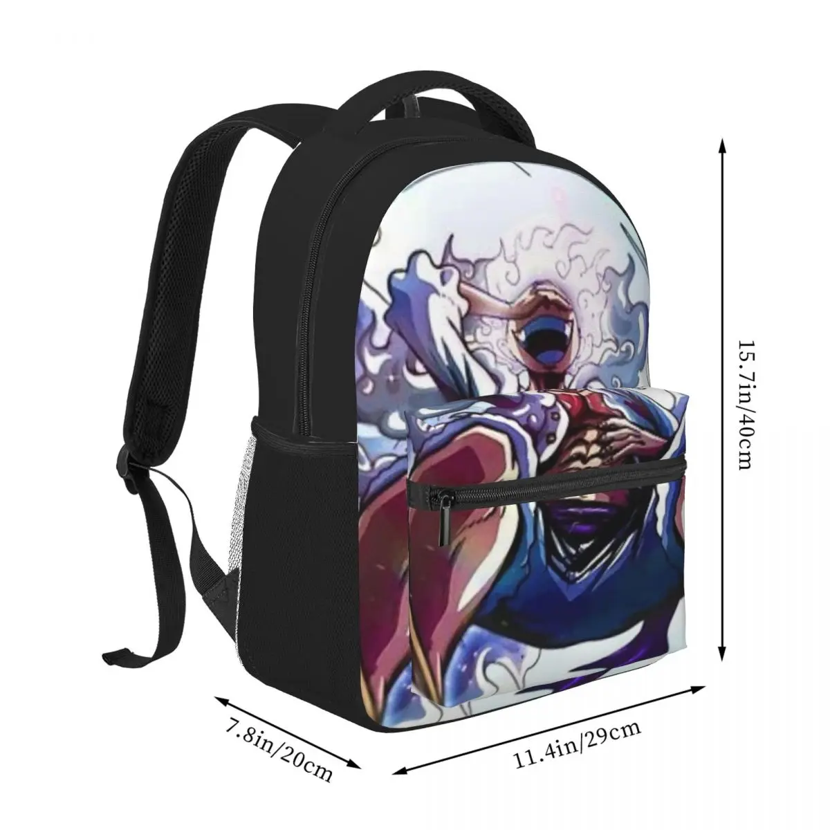 Rufy In Gear 5 Cartoon Anime Cute Light zaini impermeabili Stitch borsa per studenti 16 pollici