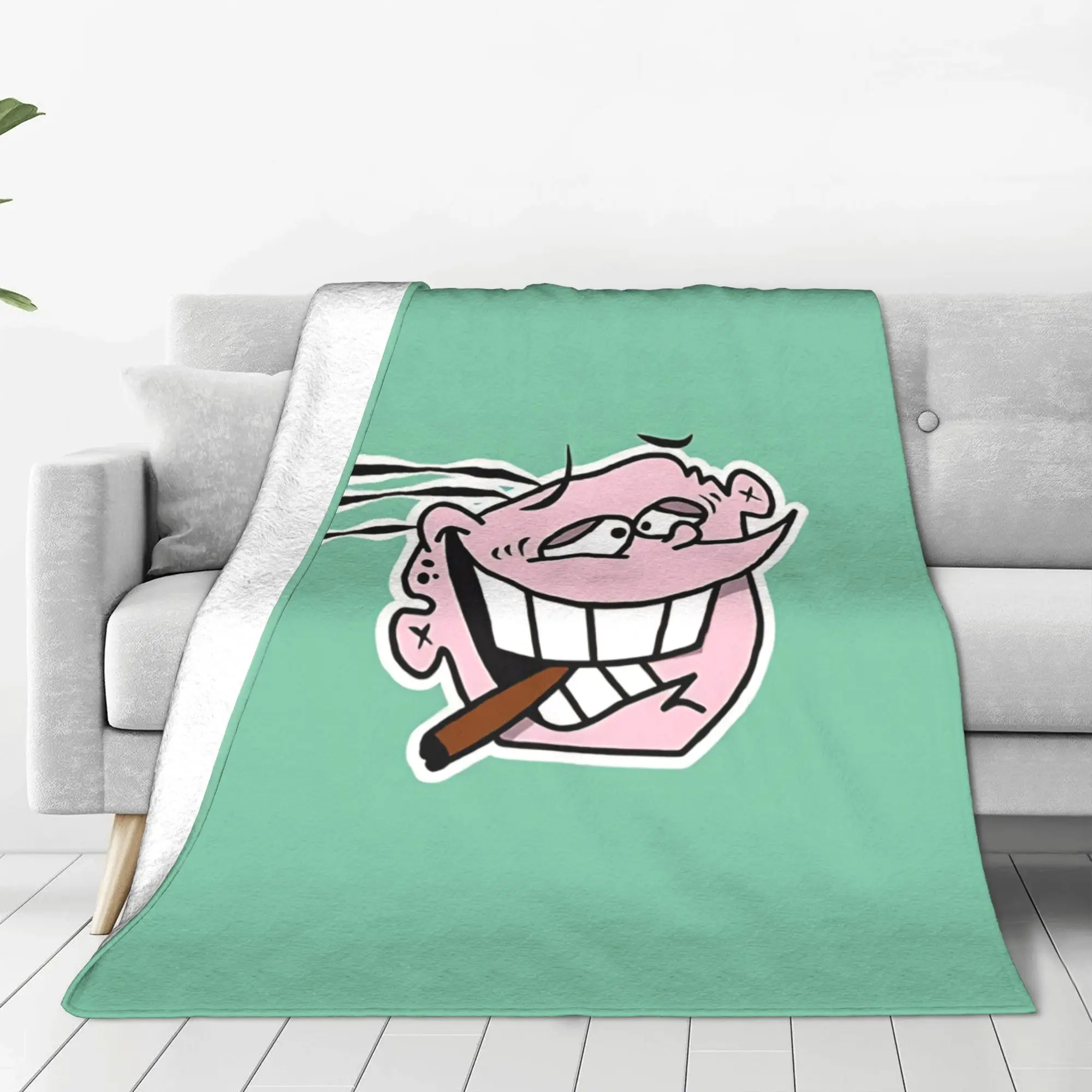 1PC quirky group cartoon Ed  Edd  Eddy Home Room Decorations Winter Blankets For Adults Bedding Home Interior Sofa Knee
