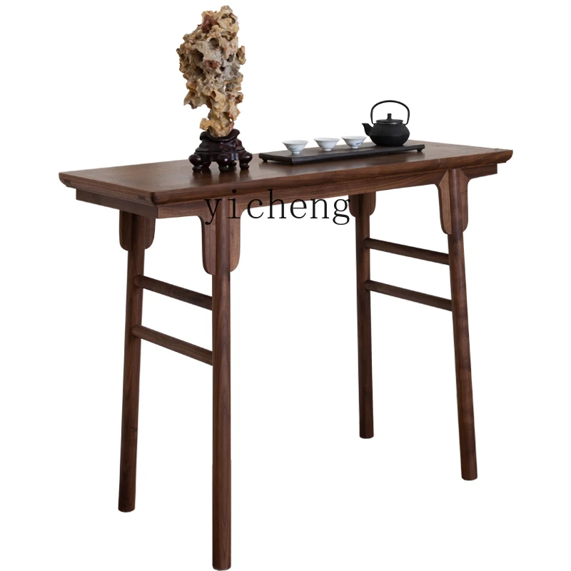 YY New Chinese Ming Style Light Luxury Solid Wood a Long Narrow Table Flat Long Narrow Table Console Tables Pieces