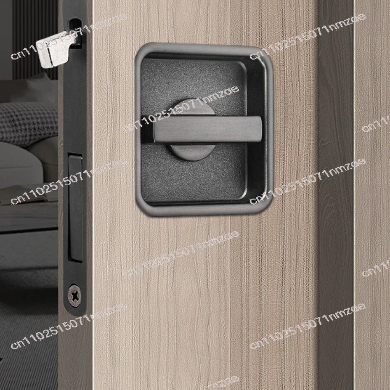 

Hardware Wood Sliding Door Lock with Side Mounting Handle Bedroom Sliding Door Lock Kitchen Bathroom Hanging Door Hook Lock