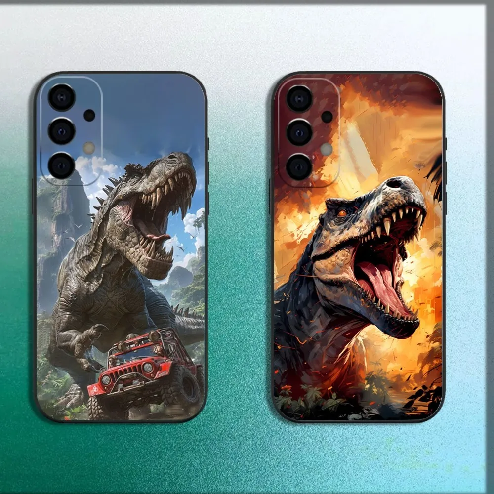 Dinosaur J-Jurassic Park Phone Case For Samsung Galaxy A13,A21s,A22,A31,A32,A52,A53,A71,A80,A91 Soft Black Cover