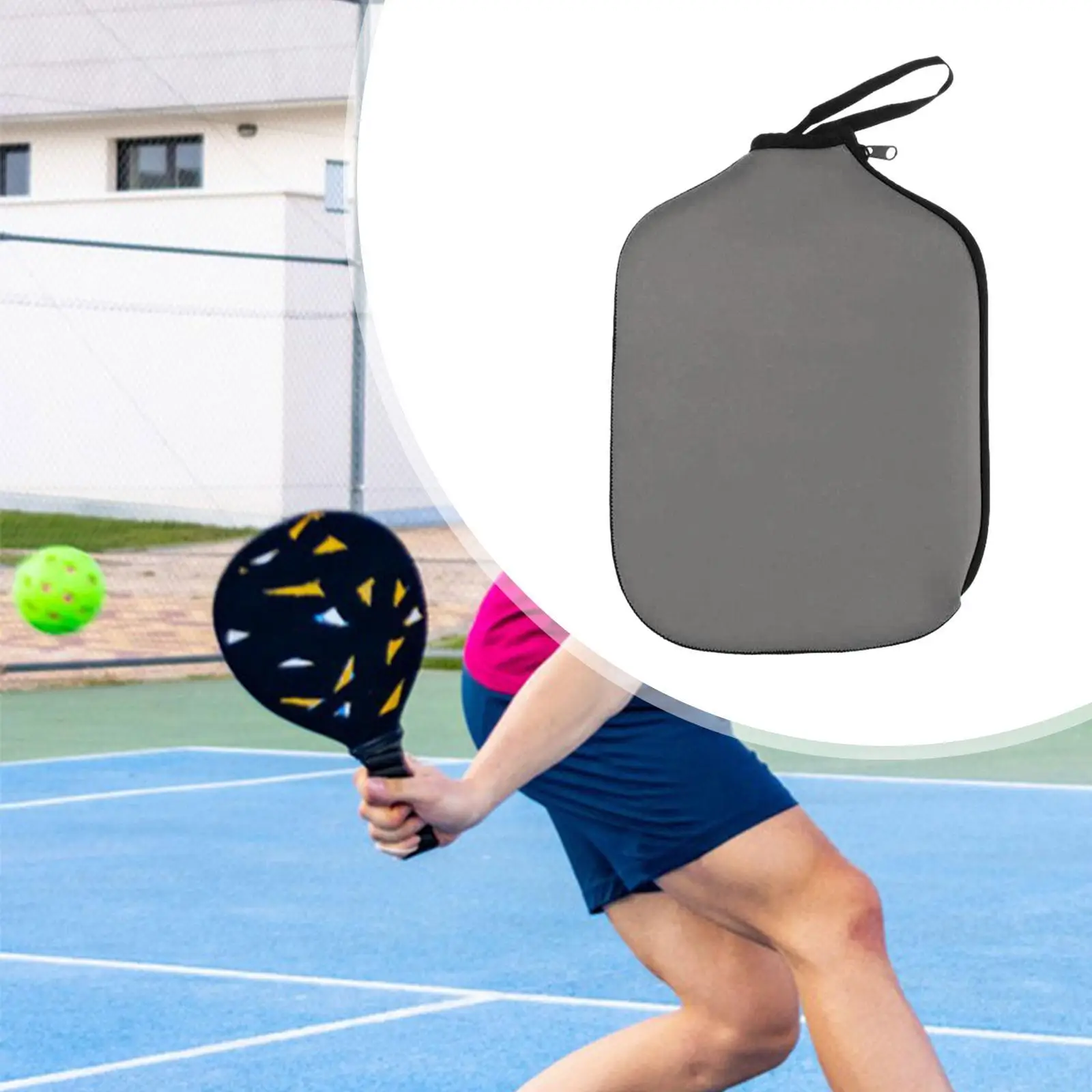 Pickleball Paddle Cover Zipper Closure Pickleball Racket Sleeve Paddle Case