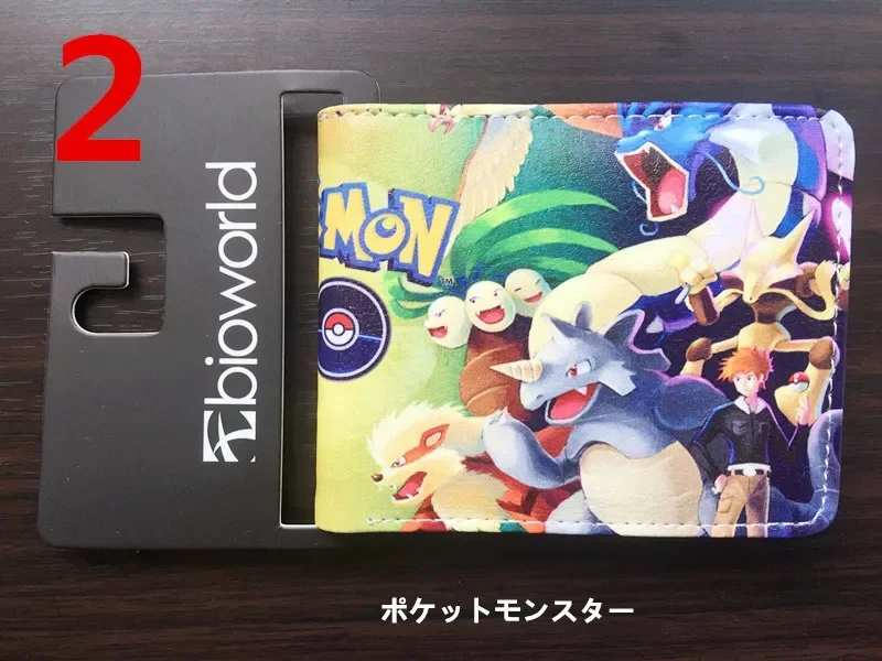 

Hot New Pikachus Anime Wallet PU Leather Money Clip Cartoon Coin Purses Card Bag Short Wallets Hot Sale