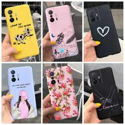 For Xiaomi 11T Case Mi 11T Pro Cover Silicone Fashion Flower Painted Shockproof Fundas For Xiaomi 11T Pro 2021 Mi11T Phone Cases