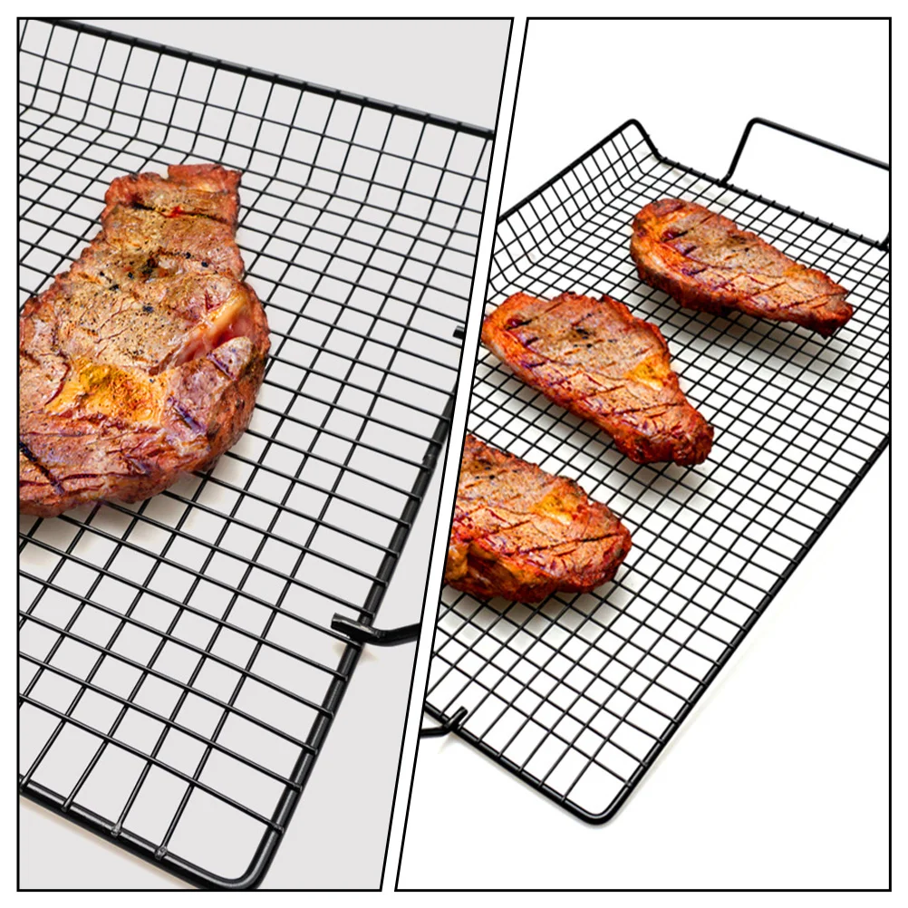 

Non stick BBQ Net Grill Rack Baking Cooling Steaming Iron Wire Durable Home Kitchen Outdoor Practical Use Gift Choice