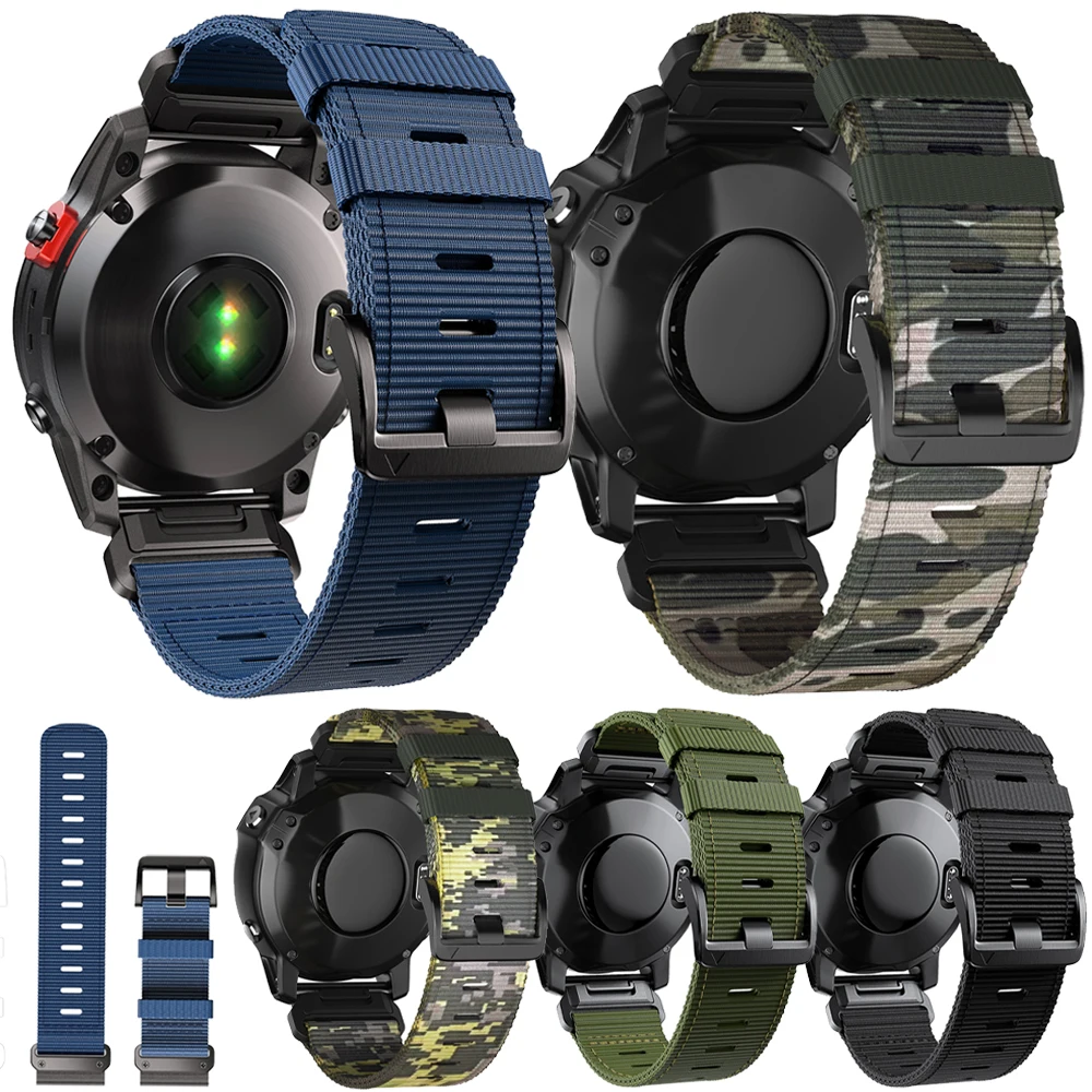 Ремешок нейлоновый для наручных часов Garmin Forerunner, 22-26 мм