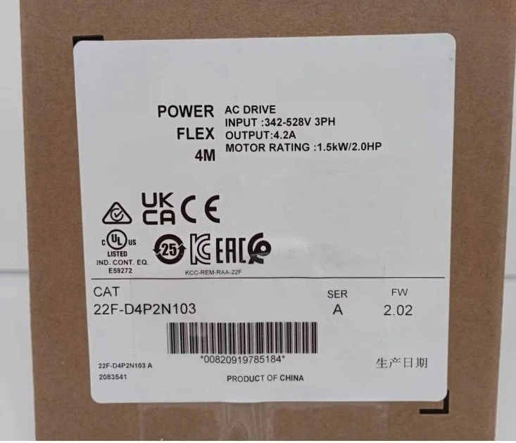 

Brand New Original 22F-D4P2N103 4M AC Drive Series A 380-480V 1.5kW Fast Delivey