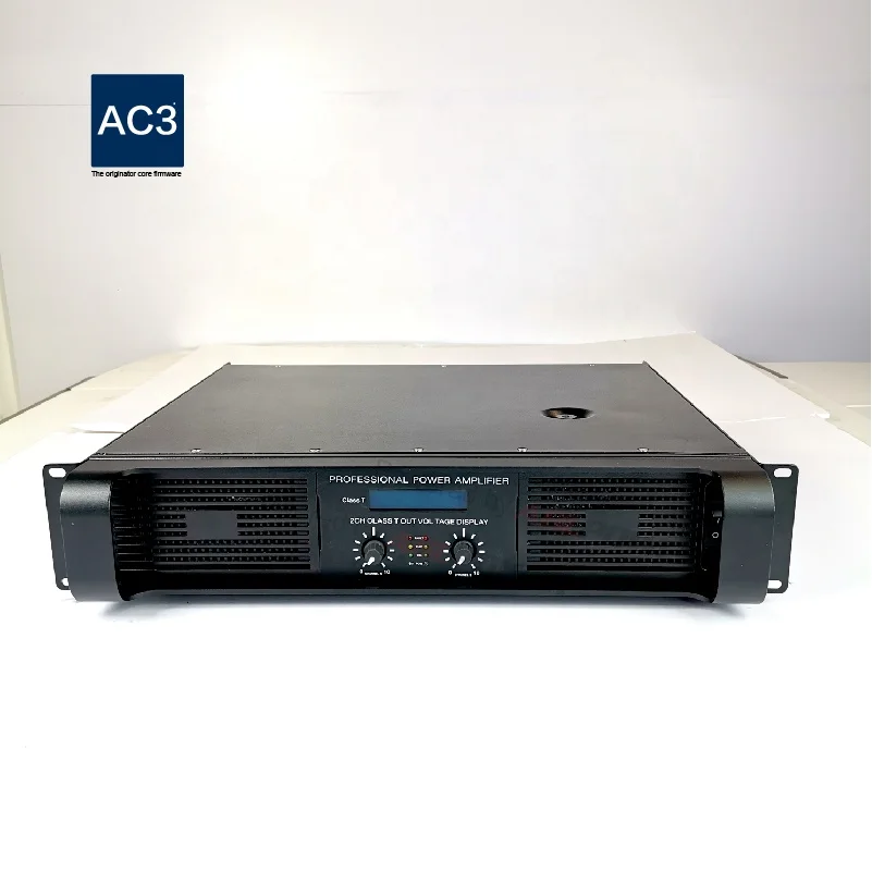 music power amplifier for concerts, pa professional sound power amplifier with screen