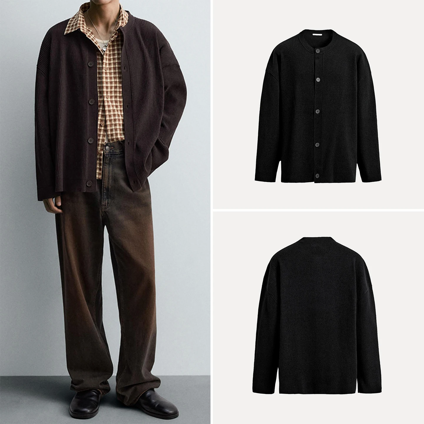 

Модный повседневный свободный вязаный кардиган для мужчин, осень 2024, дышащий, удобный, универсальный, повседневная одежда, бренд Z