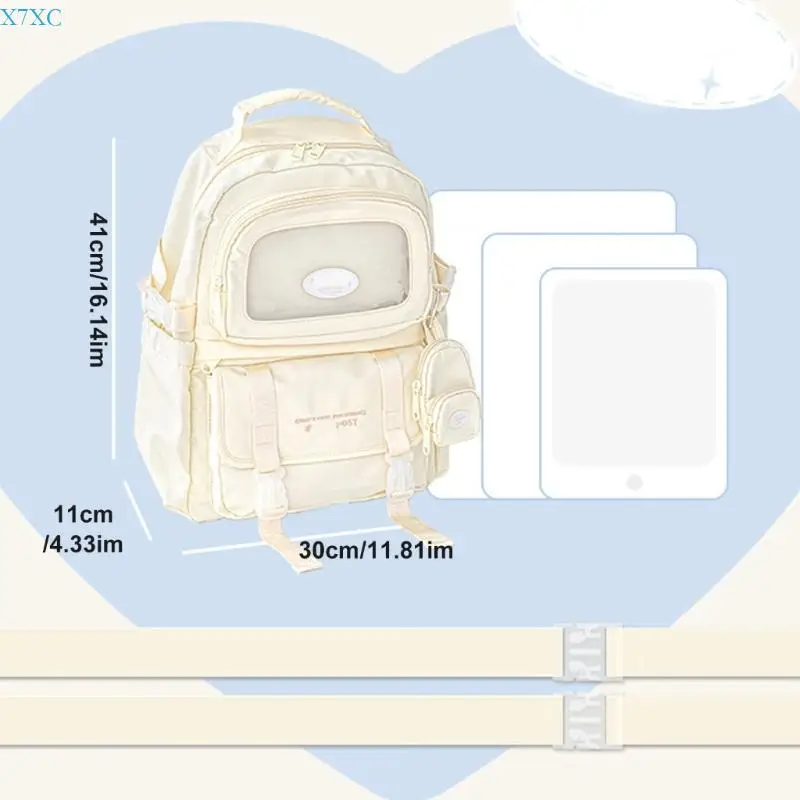 X7XC Ita-Taschen-Rucksack, schöne Pins, Display-Rucksack, Handtaschen mit Einsätzen, Ita-Taschen-Rucksack, Tagesrucksack, für