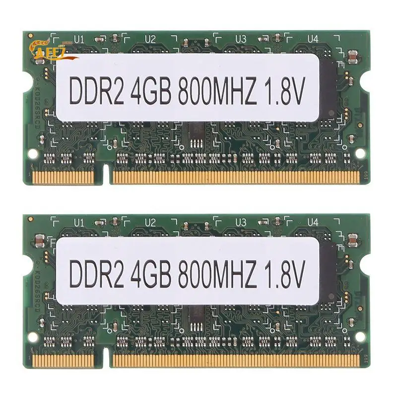 

AEE7-2PCS DDR2 4GB 800Mhz Laptop Ram PC2 6400 2RX8 200 Pins SODIMM For AMD Laptop Memory