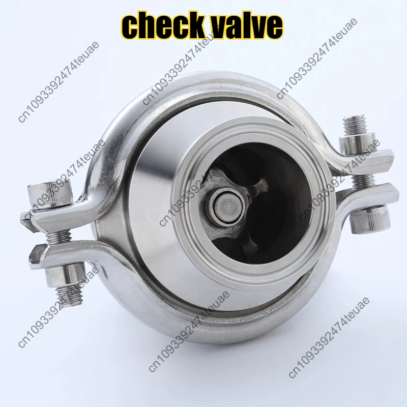 304 Stainless Steel Clamp Link Check Valve Non-Negative Pressure Welding Water Stop Anti-Backflow One-Way Valve Φ45 Φ51 Φ57 Φ63