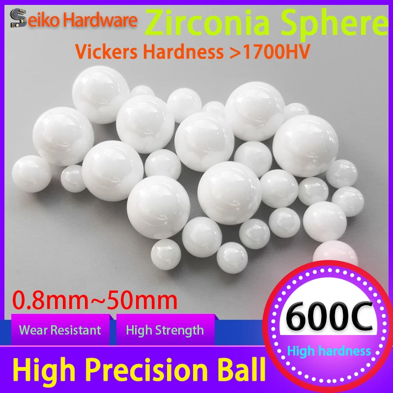 Precision zirconia ceramic ball  0.8/ 1/ 1.2 /1.5 /1.588/ 2/ 2.381/ 2.5 /2.778/ 3 /3.175/4/5/6~50mm